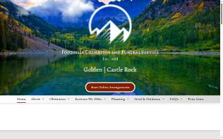 Foothills Cremation & Funeral Service website