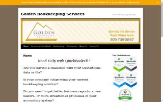 Golden Bookkeeping Services website