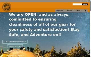Mountain Side Gear Rental website