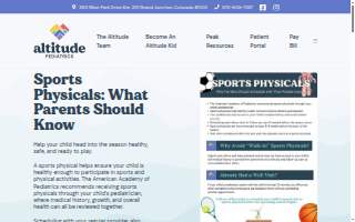 Altitude Pediatrics of Grand Junction website