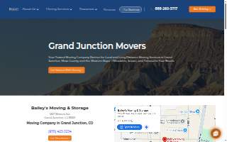 Bailey's Moving & Storage of Grand Junction website