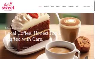 Be Sweet Cafe & Bakeshop website