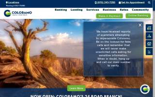 Coloramo Federal Credit Union website