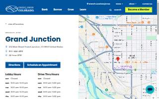 Credit Union of Colorado, Grand Junction website