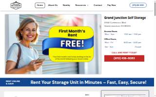 Grand Junction Self Storage website