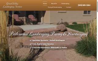 Grand Valley Landscaping Services website