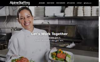 Alpine Staffing website