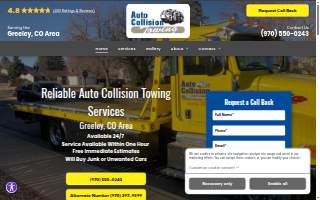 Auto Collision Towing website