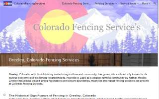 Colorado Fencing Services website