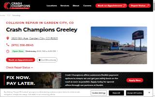 Crash Champions Collision Repair Greeley website