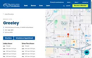 Credit Union of Colorado, Greeley website