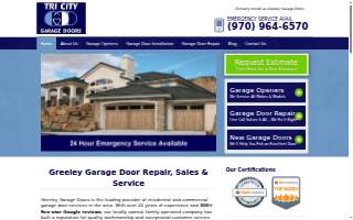 Greeley Garage Doors website