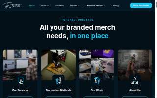Topshelf Printers website