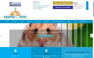 Colorado Exotic Animal Hospital website