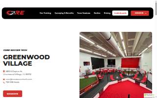 Core Soccer Tech website