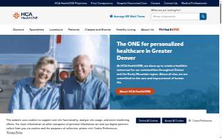 HealthONE Healthcare at Home website