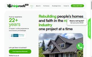 Ninja Roofs website