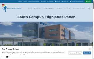 Children's Hospital Colorado South Campus, Highlands Ranch website