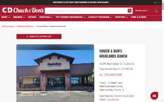 Chuck & Don's Pet Food & Supplies of Highlands Ranch website