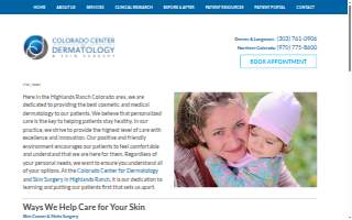 Colorado Center For Dermatology & Skin Surgery of Highlands Ranch website