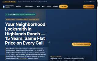 Colorado Dependable Locksmith website