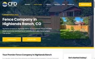 Colorado Fence And Deck of Highlands Ranch website