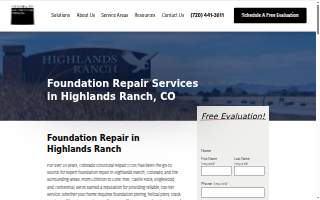 Colorado Structural Repair of Highlands Ranch website