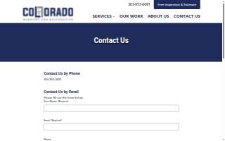 Colorado Windows and Restoration website