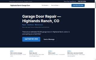 Highlands Ranch Overhead Garage Door Repair website