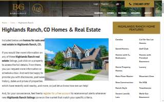 Highlands Ranch Real Estate website