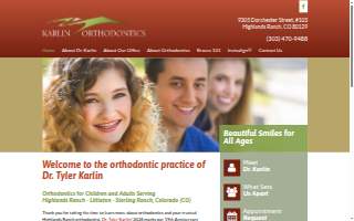 Karlin Orthodontics website