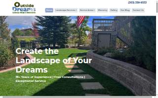 Outside Dreams Landscape Design & Construction website