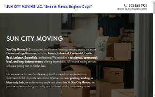 Sun City Moving LLC website