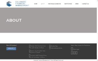 Colorado Financial Management website