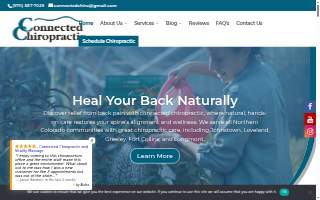 Connected Chiropractic & Vitality Massage website