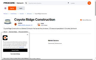 Coyote Ridge Construction, LLC website