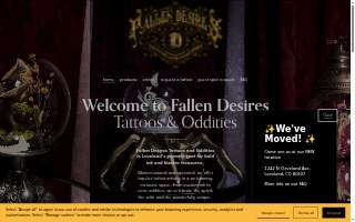 Fallen Desires Tattoo and Oddities website