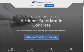 Elevation Concrete, LLC website