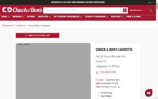 Chuck & Don's Pet Food & Supplies of Lafayette website
