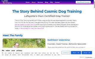 Cosmic Dog Training website