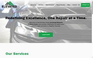 Elevated Auto Body website