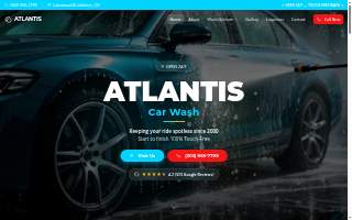 ATLANTIS Car Wash website