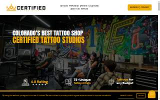 Certified Tattoo Studios website