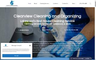 Clearview Cleaning and Organizing website