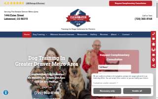 Clearwater Dog Training website