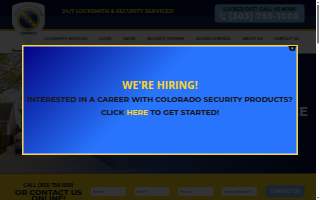 Colorado Security Products & Locksmith Services website