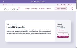 CommonSpirit St. Anthony Hospital Heart & Vascular Program website
