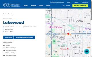 Credit Union of Colorado, Lakewood website