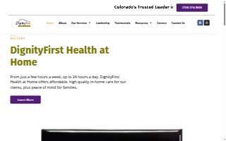 DignityFirst Health at Home website