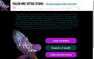 Fallen Owl Tattoo Studio website